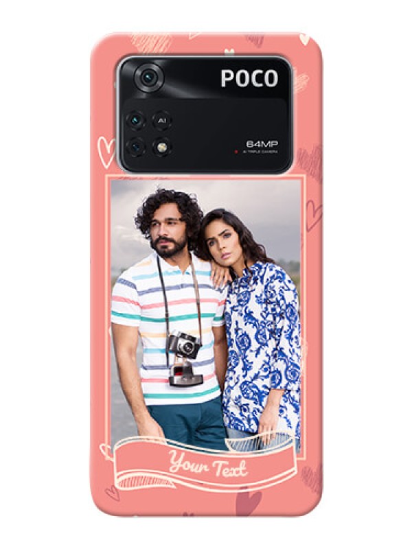 Custom Poco M4 Pro 4G custom mobile phone cases: love doodle art Design