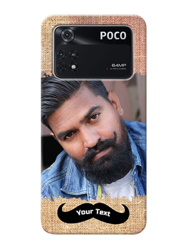 Custom Poco M4 Pro 4G Mobile Back Covers Online with Texture Design