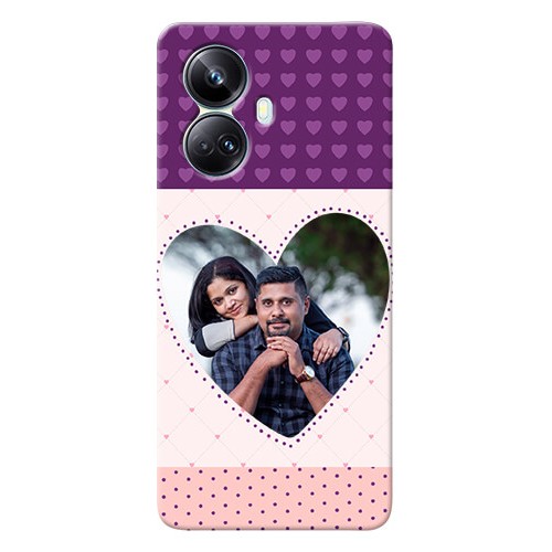 Buy Realme 10 Proplus Mobile Back Covers Violet Love Dots Design