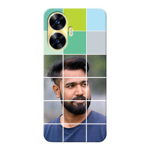 Buy Realme C55 personalised phone covers with white box pattern