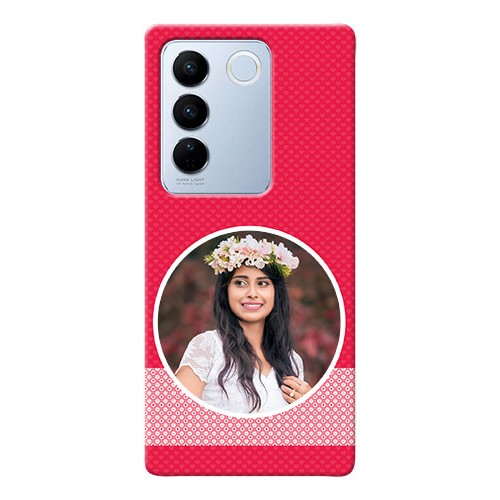 Buy Vivo V27 5G Mobile Covers Online Pink Pattern Design