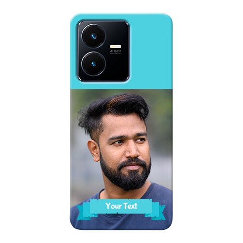 Buy Vivo Y22 Personalized Mobile Covers Simple Blue Color Design