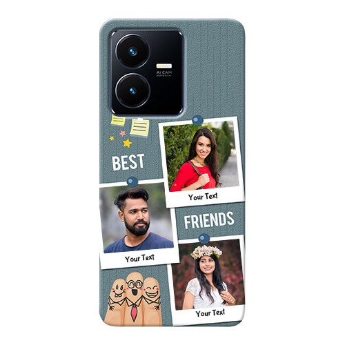 Buy Vivo Y22 Mobile Cases Sticky Frames and Friendship Design