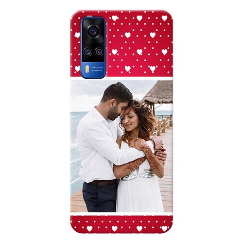 Buy Vivo Y31 custom back covers Hearts Mobile Case Design