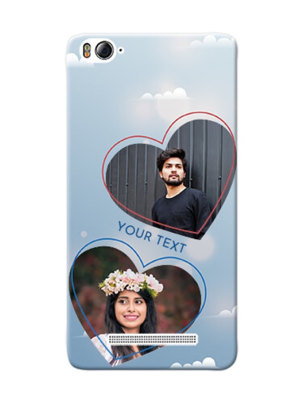 Custom Xiaomi 4i couple heart frames with sky backdrop Design