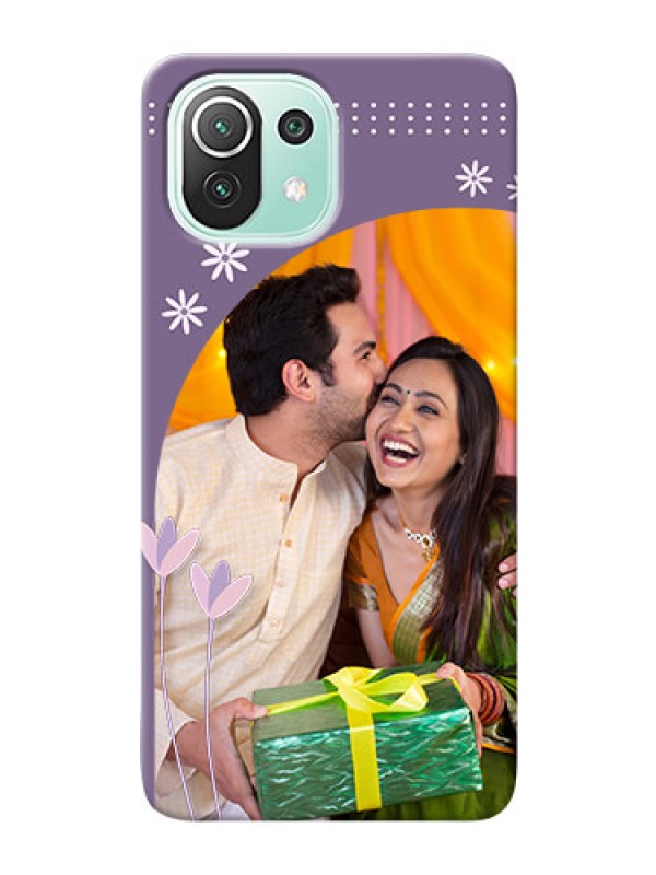 Custom Mi 11 Lite NE 5G Phone covers for girls: lavender flowers design 