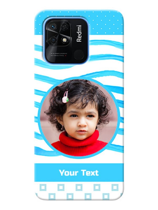 Custom Redmi 10 phone back covers: Simple Blue Case Design