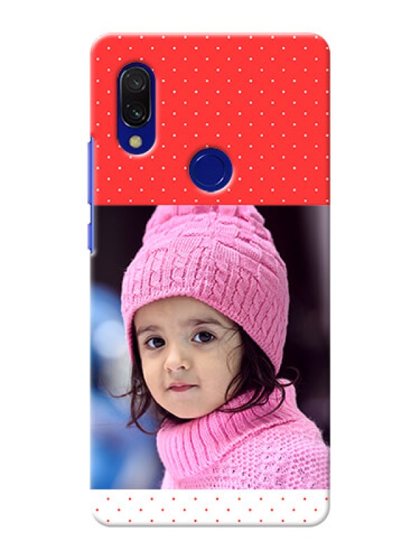 Custom Redmi 7 personalised phone covers: Red Pattern Design
