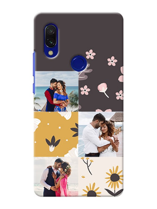 Custom Redmi 7 phone cases online: 3 Images with Floral Design