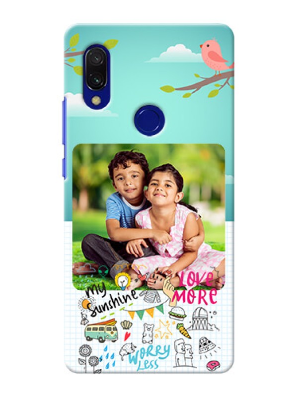 Custom Redmi 7 phone cases online: Doodle love Design