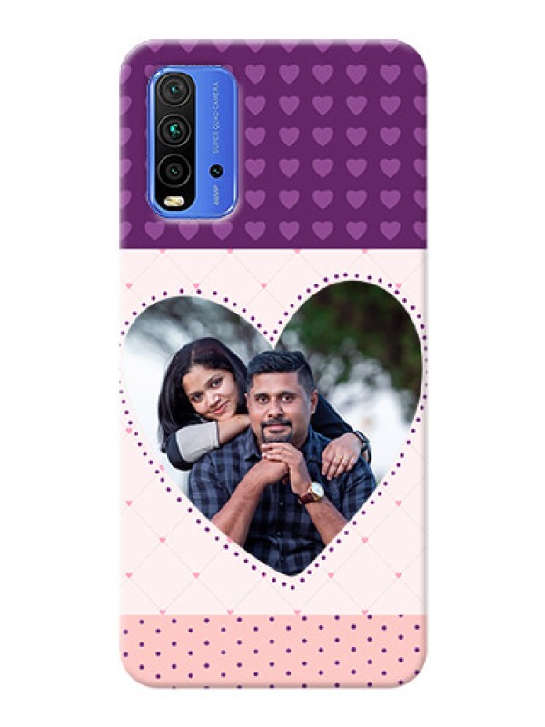 Custom Redmi 9 Power Mobile Back Covers: Violet Love Dots Design