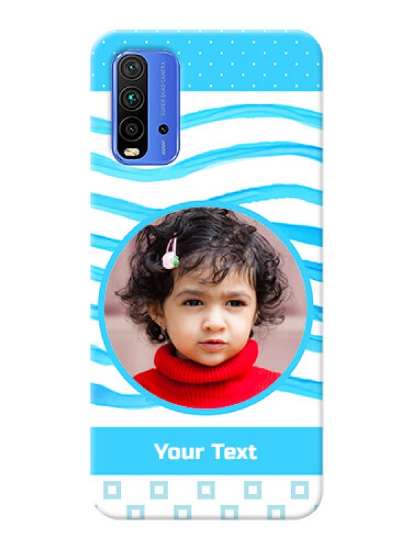 Custom Redmi 9 Power phone back covers: Simple Blue Case Design