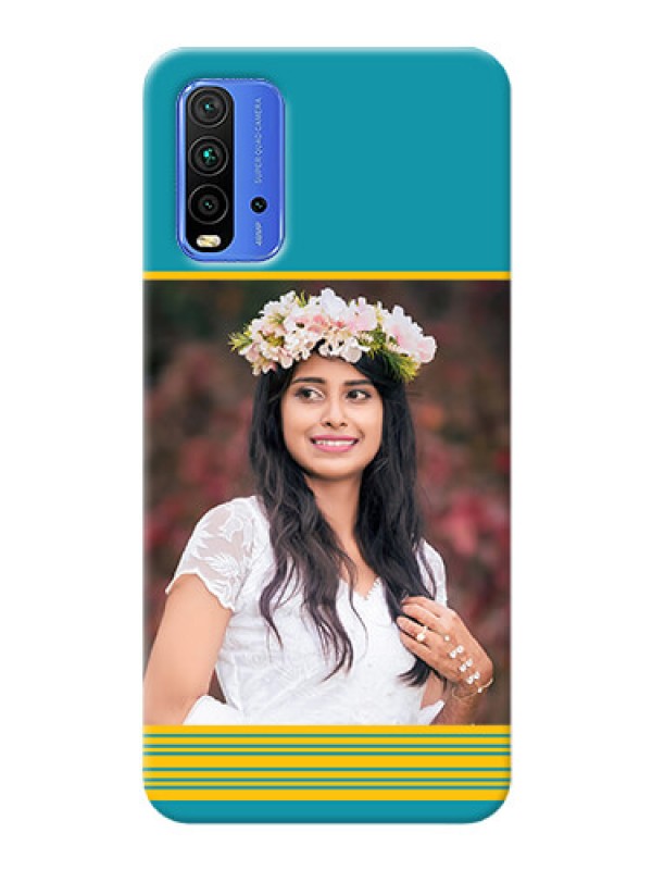 Custom Redmi 9 Power personalized phone covers: Yellow & Blue Design 