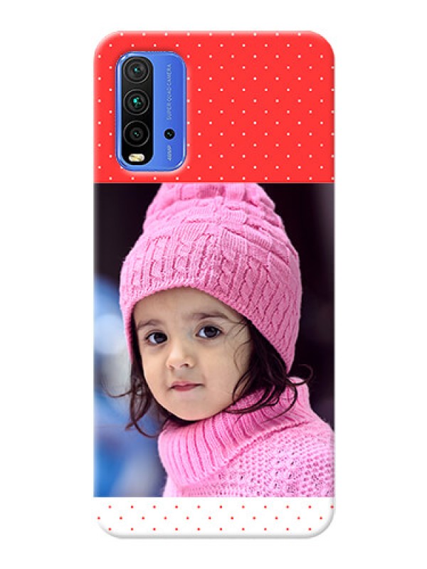 Custom Redmi 9 Power personalised phone covers: Red Pattern Design