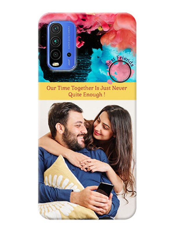 Custom Redmi 9 Power Mobile Cases: Quote with Acrylic Painting Design