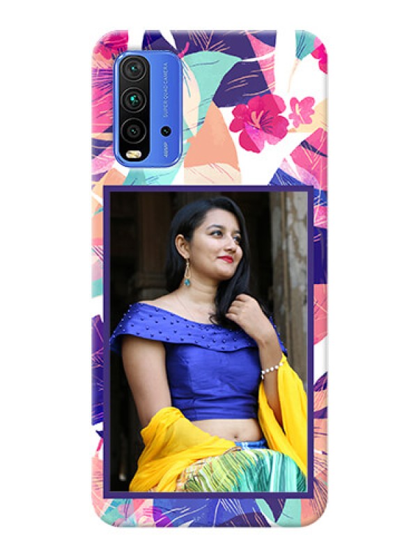 Custom Redmi 9 Power Personalised Phone Cases: Abstract Floral Design