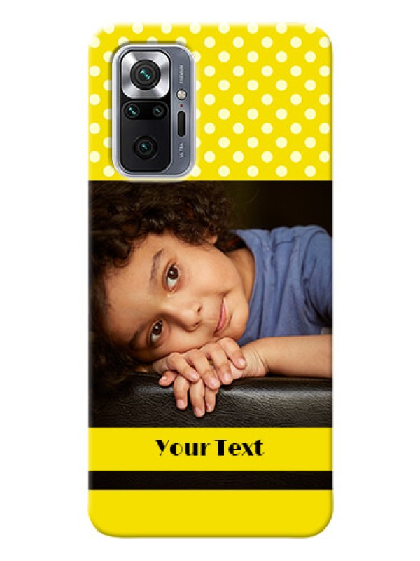 Custom Redmi Note 10 Pro Max Custom Mobile Covers: Bright Yellow Case Design