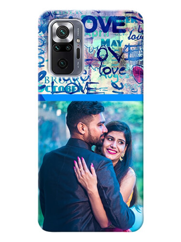 Custom Redmi Note 10 Pro Max Mobile Covers Online: Colorful Love Design