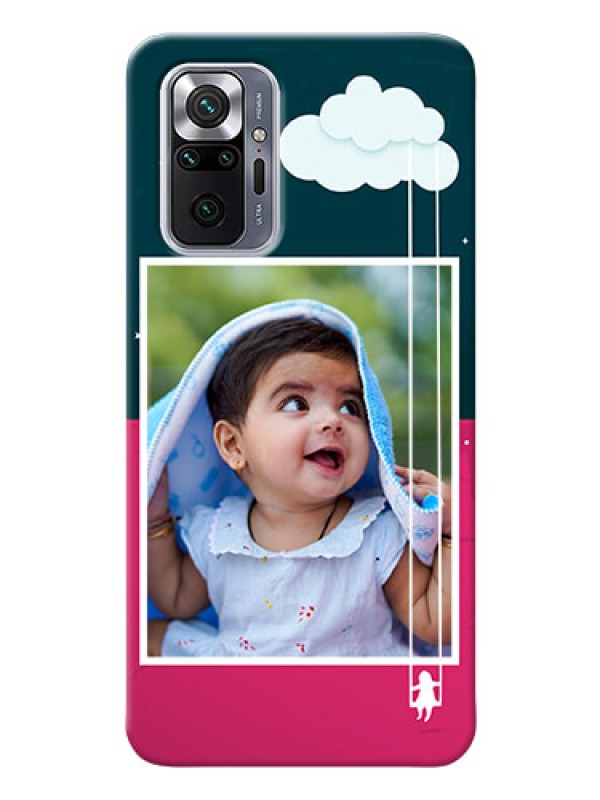 Custom Redmi Note 10 Pro Max custom phone covers: Cute Girl with Cloud Design