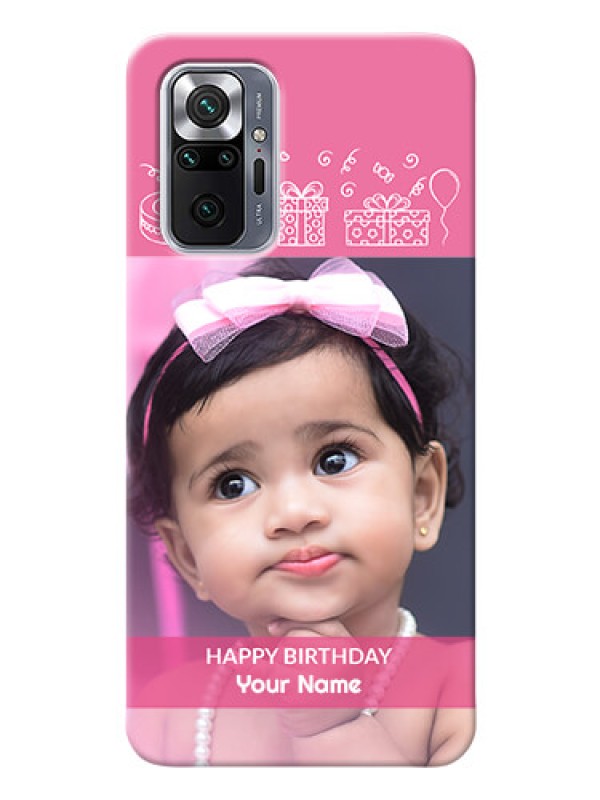 Custom Redmi Note 10 Pro Max Custom Mobile Cover with Birthday Line Art Design