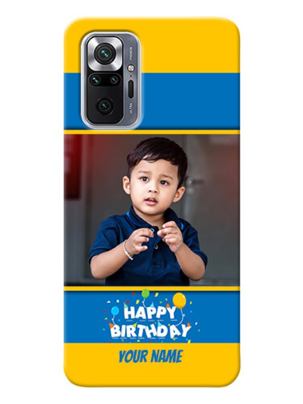 Custom Redmi Note 10 Pro Max Mobile Back Covers Online: Birthday Wishes Design
