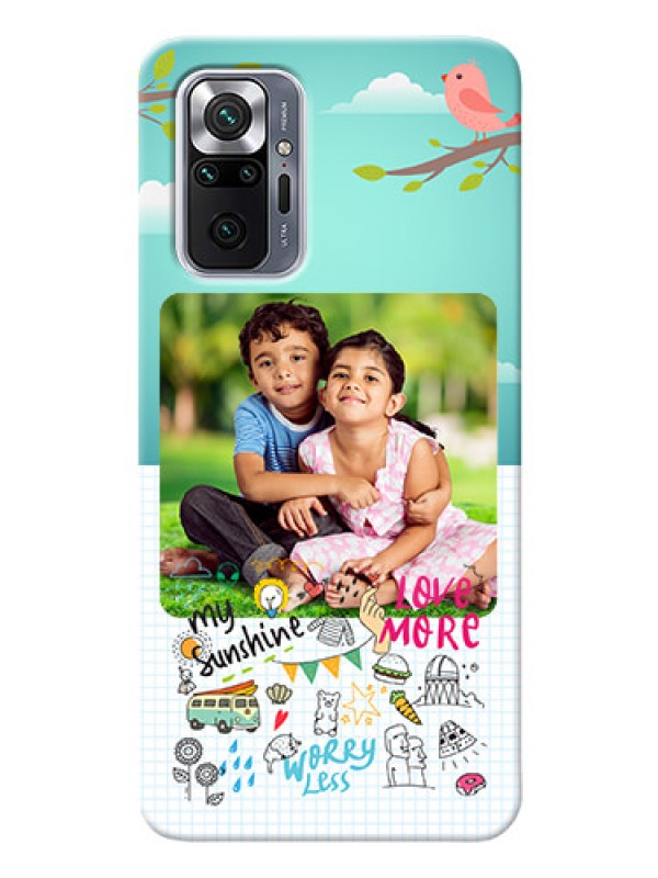 Custom Redmi Note 10 Pro Max phone cases online: Doodle love Design