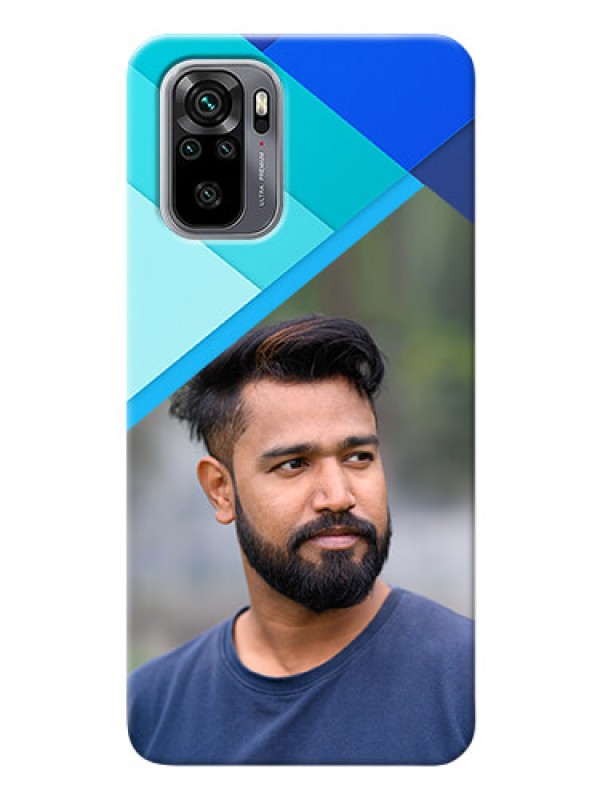 Custom Redmi Note 10 Phone Cases Online: Blue Abstract Cover Design
