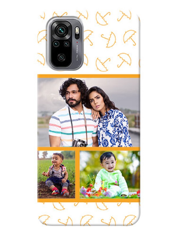 Custom Redmi Note 10 Personalised Phone Cases: Yellow Pattern Design