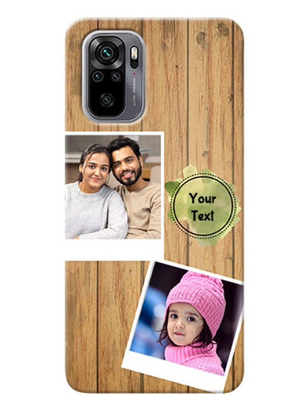 Custom Redmi Note 10 Custom Mobile Phone Covers: Wooden Texture Design