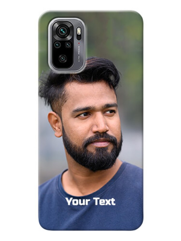 Custom Xiaomi Redmi Note 10 Mobile Cover: Photo with Text