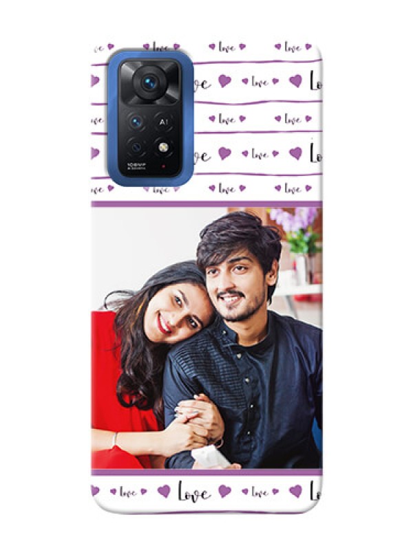 Custom Redmi Note 11 Pro Plus 5G Mobile Back Covers: Couples Heart Design