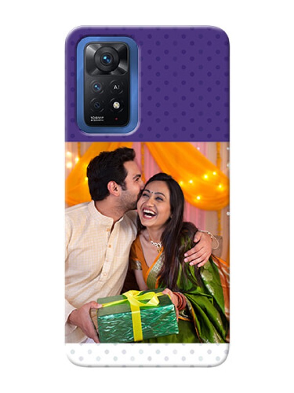 Custom Redmi Note 11 Pro Plus 5G mobile phone cases: Violet Pattern Design