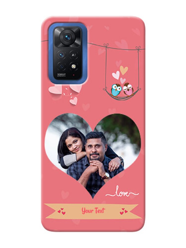 Custom Redmi Note 11 Pro Plus 5G custom phone covers: Peach Color Love Design 