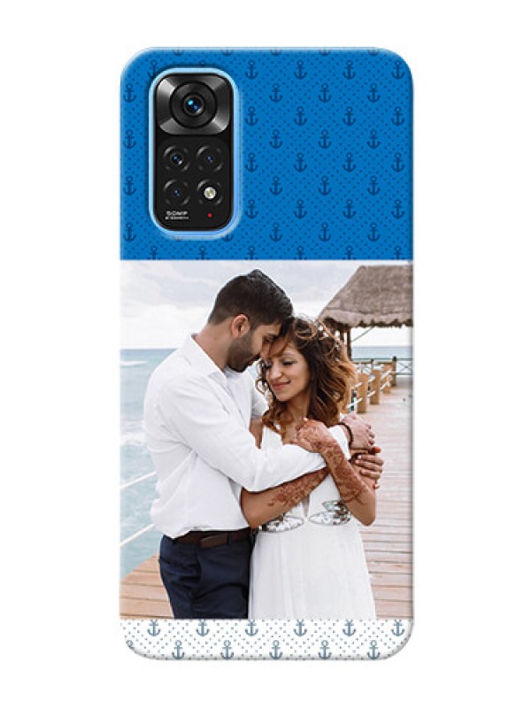Custom Redmi Note 11 Mobile Phone Covers: Blue Anchors Design