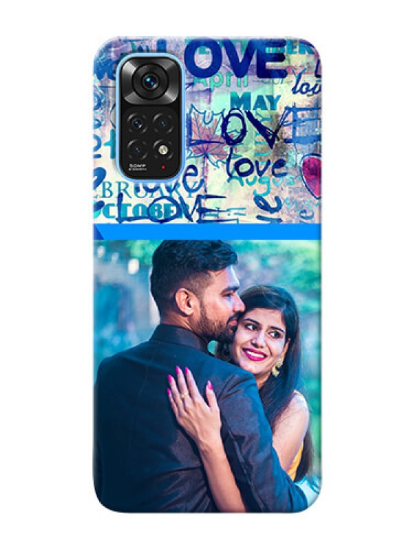 Custom Redmi Note 11 Mobile Covers Online: Colorful Love Design