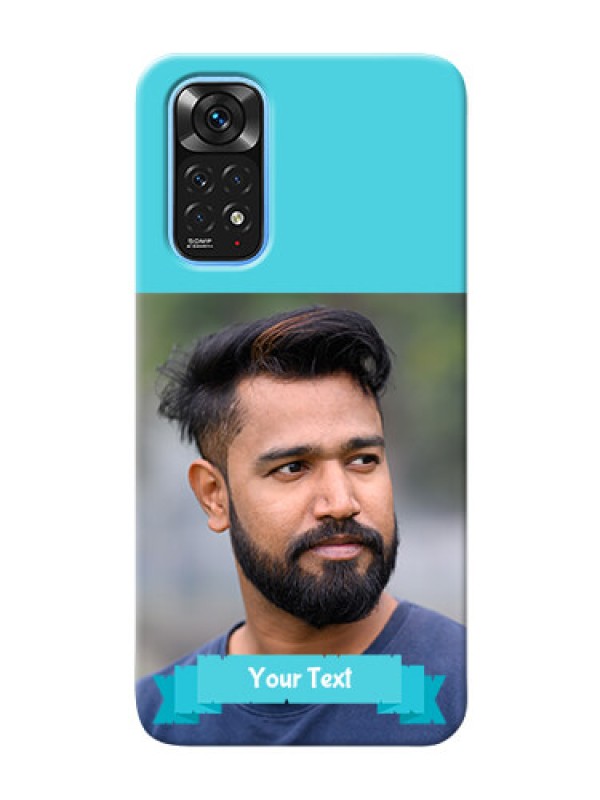 Custom Redmi Note 11 Personalized Mobile Covers: Simple Blue Color Design