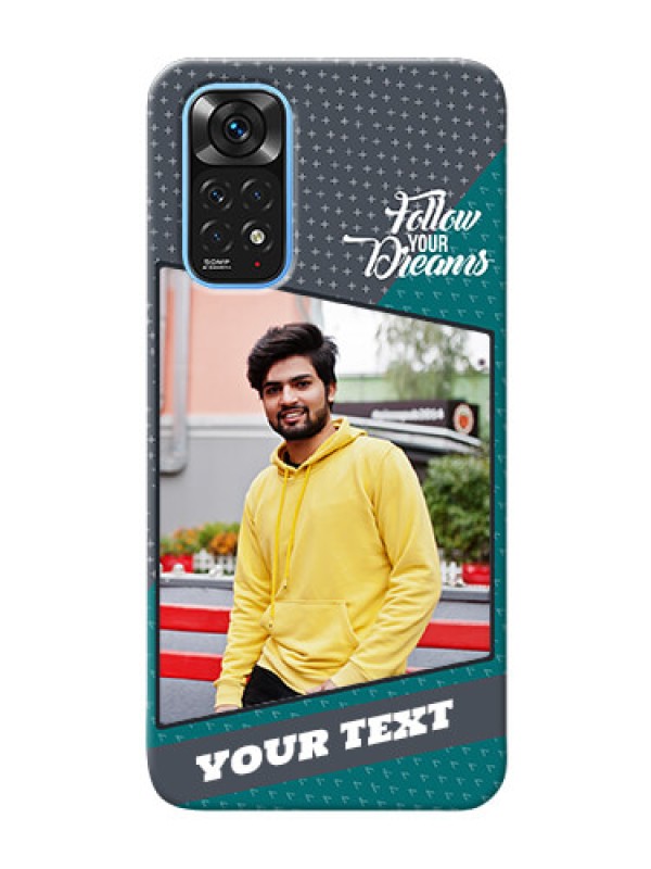Custom Redmi Note 11 Back Covers: Background Pattern Design with Quote