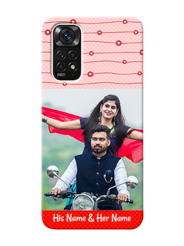 Custom Redmi Note 11S Custom Phone Cases: Red Pattern Case Design