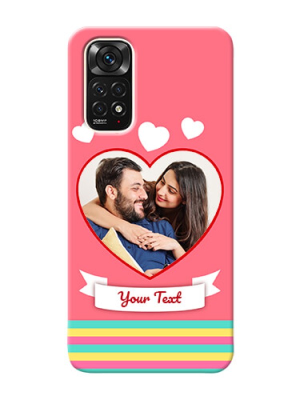 Custom Redmi Note 11S Personalised mobile covers: Love Doodle Design