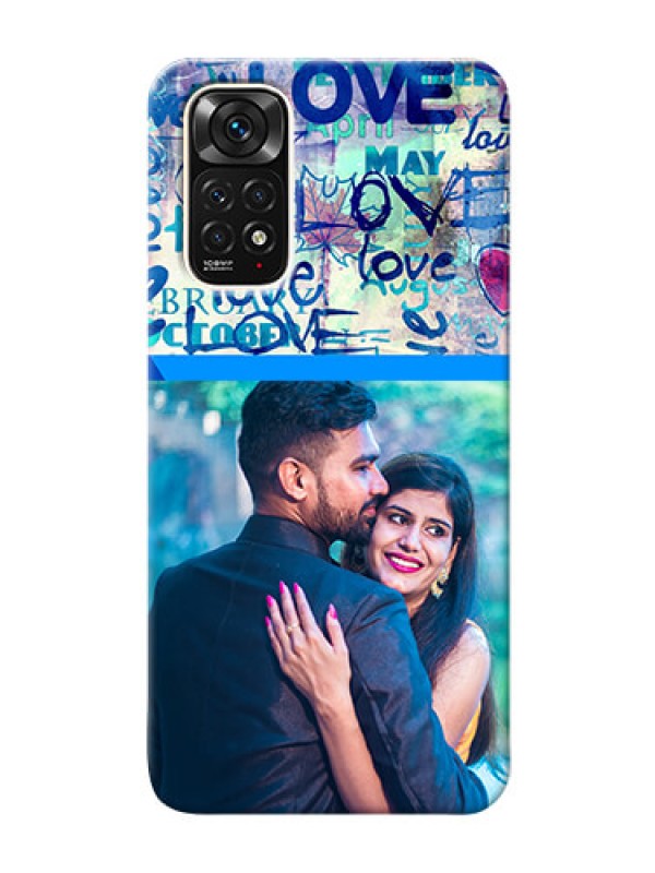 Custom Redmi Note 11S Mobile Covers Online: Colorful Love Design
