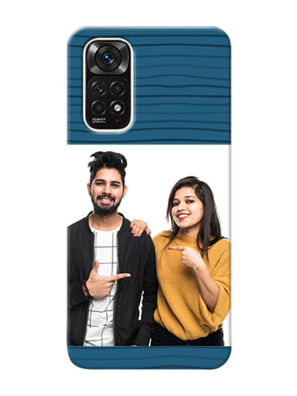 Custom Redmi Note 11S Custom Phone Cases: Blue Pattern Cover Design