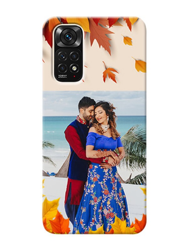 Custom Redmi Note 11S Mobile Phone Cases: Autumn Maple Leaves Design