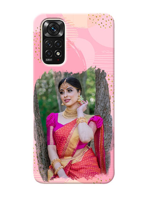 Custom Redmi Note 11S Phone Covers for Girls: Gold Glitter Splash Design