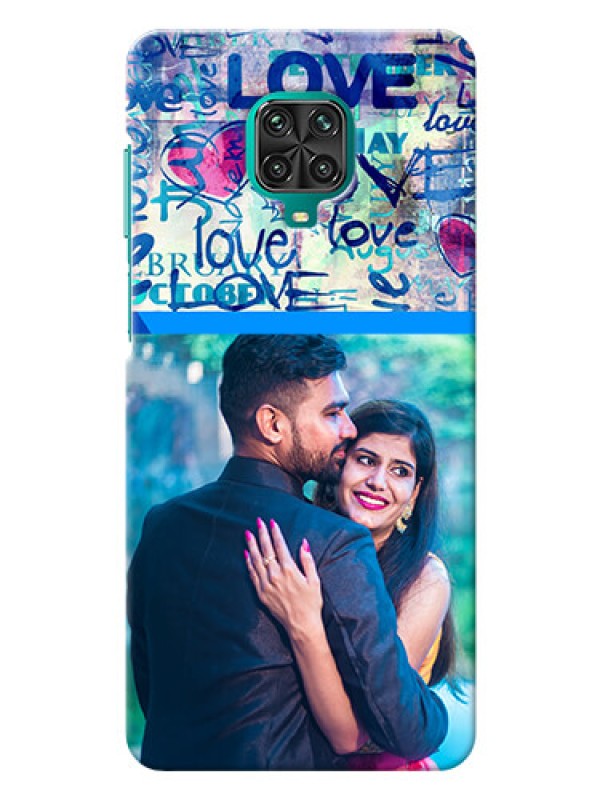 Custom Redmi Note 9 pro Max Mobile Covers Online: Colorful Love Design