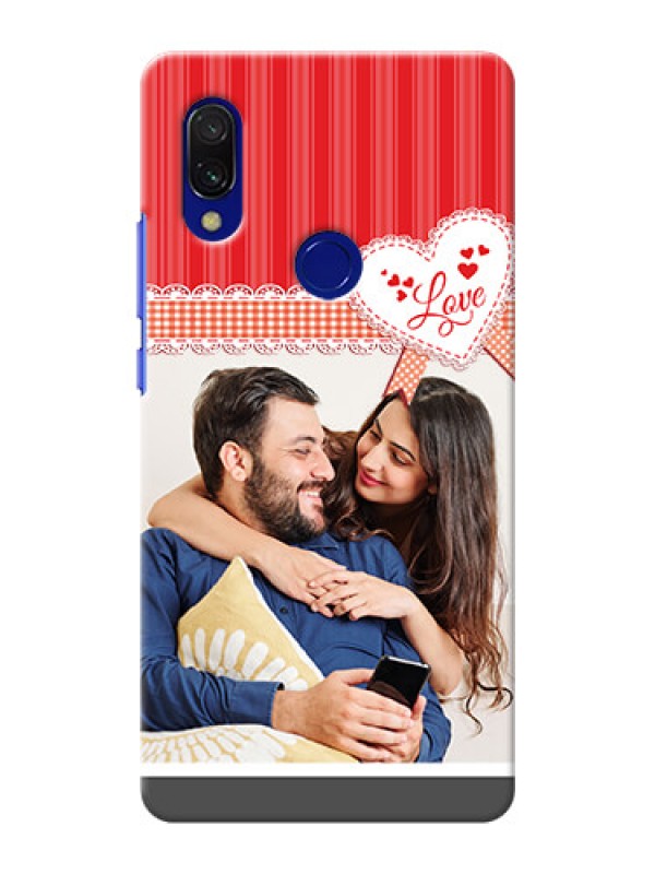 Custom Redmi Y3 phone cases online: Red Love Pattern Design