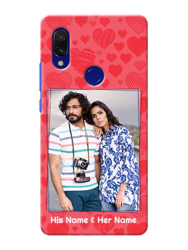 Custom Redmi Y3 Mobile Back Covers: with Red Heart Symbols Design