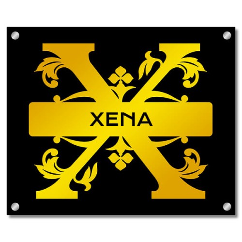 Buy Personalized Vintage Design Sign For Letter X Golden Aluminim