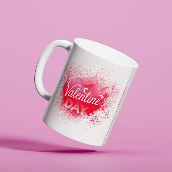 Custom Happy Valentine's Day Design On Mug