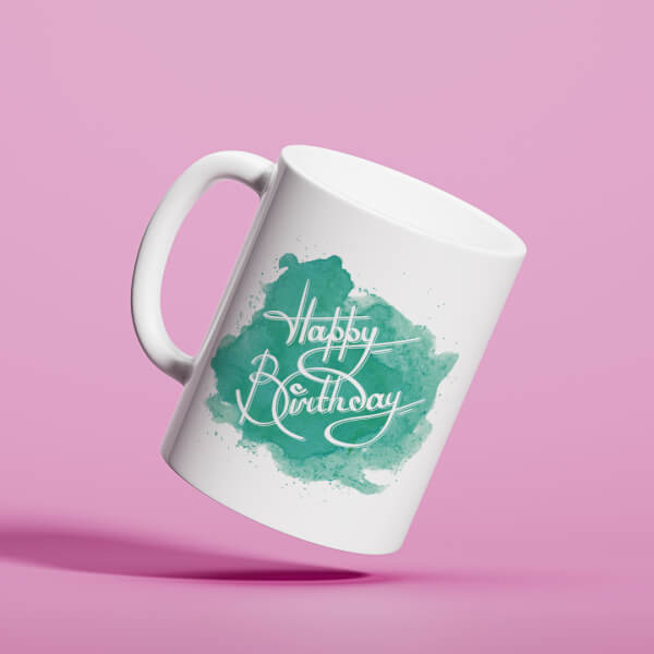 Custom Corporate Mug With Birthday Message Design On Mug