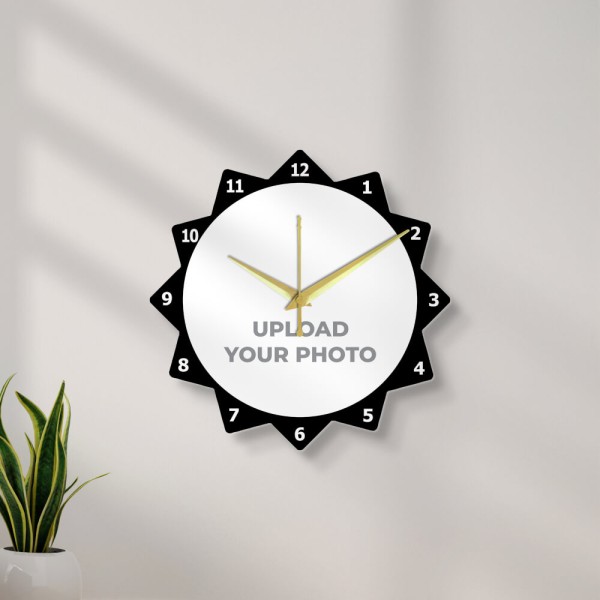 Custom Star Shaped Photo Wall Clock